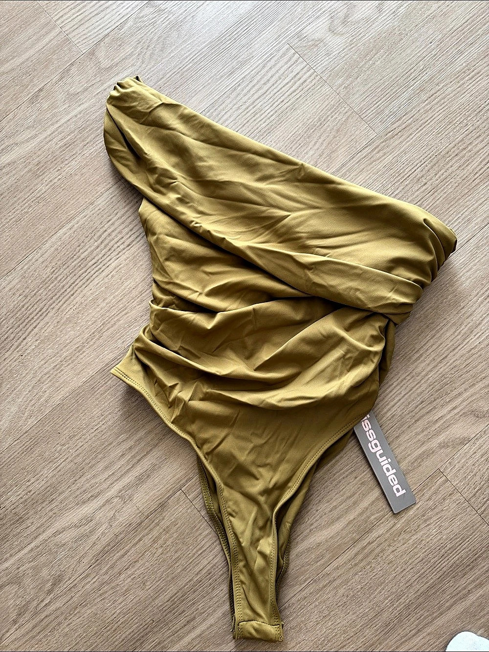 Missguided Ruched Bikini Bottom in Yellow NWT